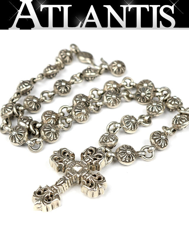 CHROME HEARTS Filigree Cross XS Ball Necklace Size ONE SIZE
