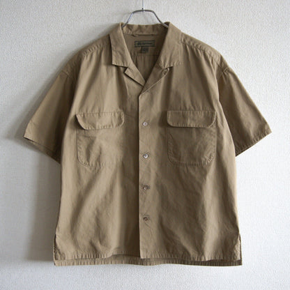 Nigel Cabourn OPEN COLLAR SHIRT COTTON TWILL Green Size 48