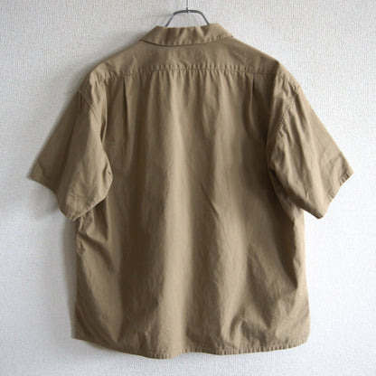 Nigel Cabourn OPEN COLLAR SHIRT COTTON TWILL Green Size 48