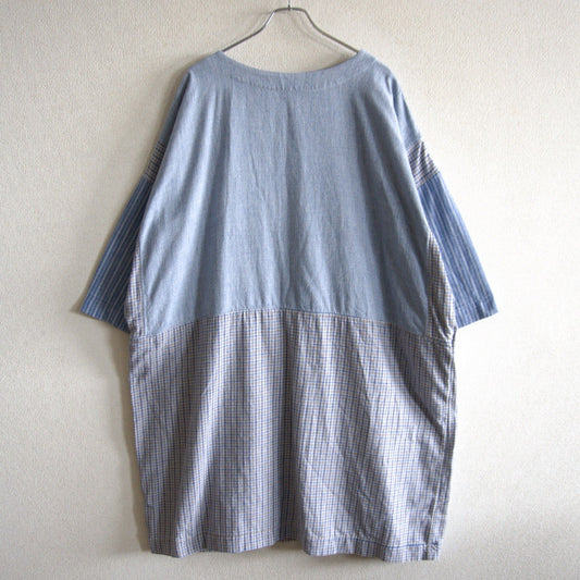 45R Patchwork Relaxed Fit Dress Size 0