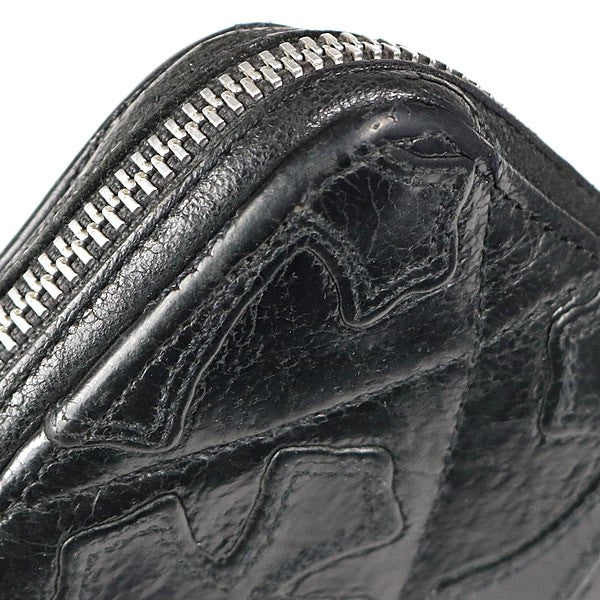 CHROME HEARTS Quilted Cross Patch Wallet Black Size ONE SIZE
