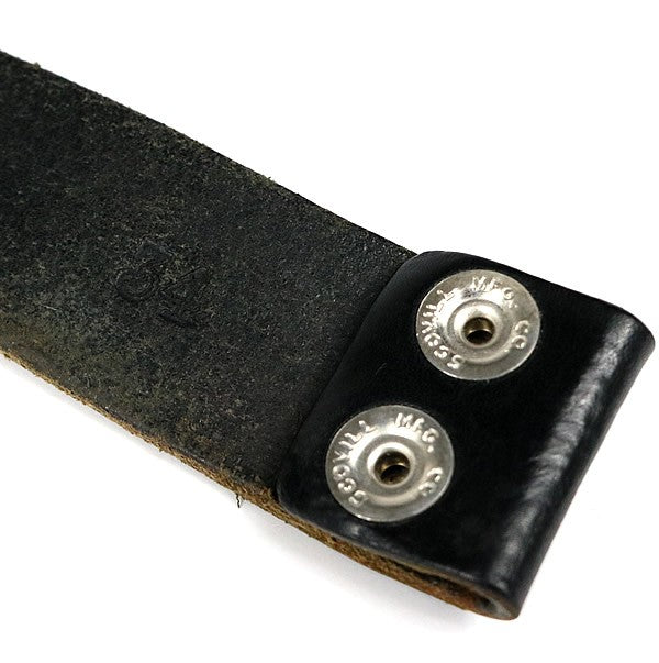 CHROME HEARTS 1.5" Leather Belt Strap Black Size 34