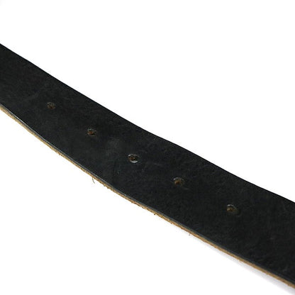 CHROME HEARTS 1.5" Leather Belt Strap Black Size 34