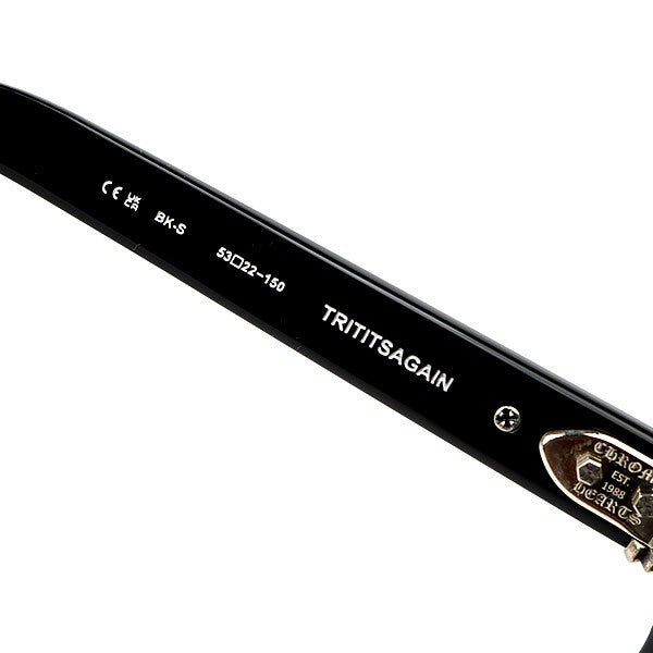 CHROME HEARTS TRITITSAGAIN Sunglasses Black Size ONE SIZE