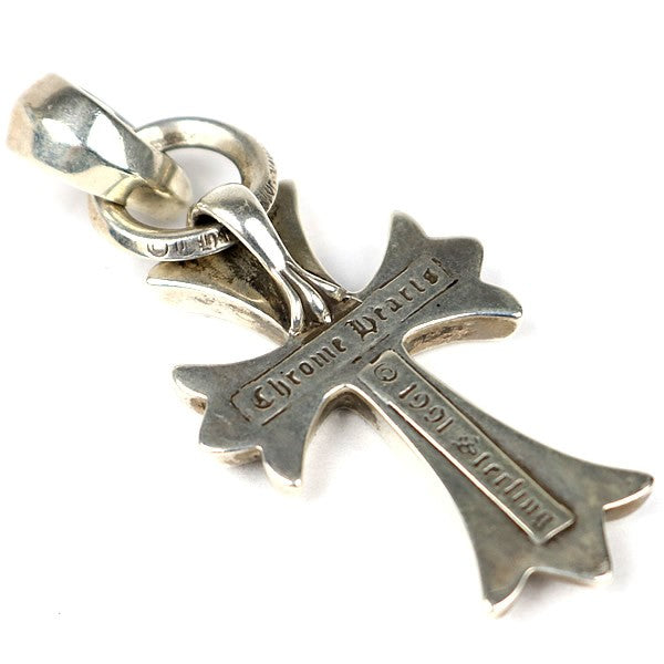 CHROME HEARTS Small CH Cross Pave Black Diamond Pendant