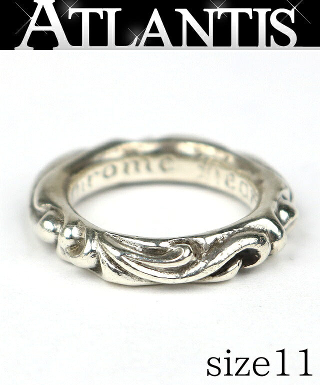 CHROME HEARTS Scroll Band Ring Silver Size ONE SIZE