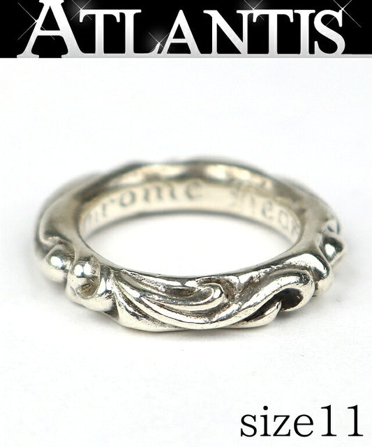 CHROME HEARTS Scroll Band Ring Silver Size US 6