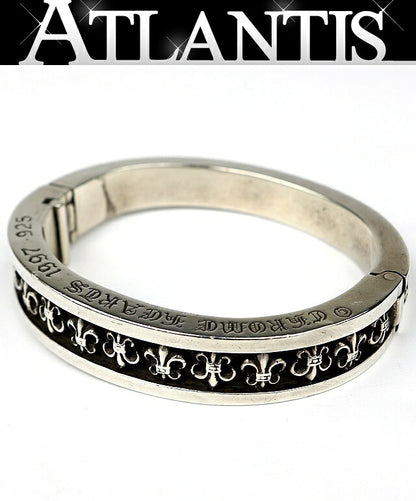 CHROME HEARTS V-Band BS Fleur Silver Bracelet Size ONE SIZE