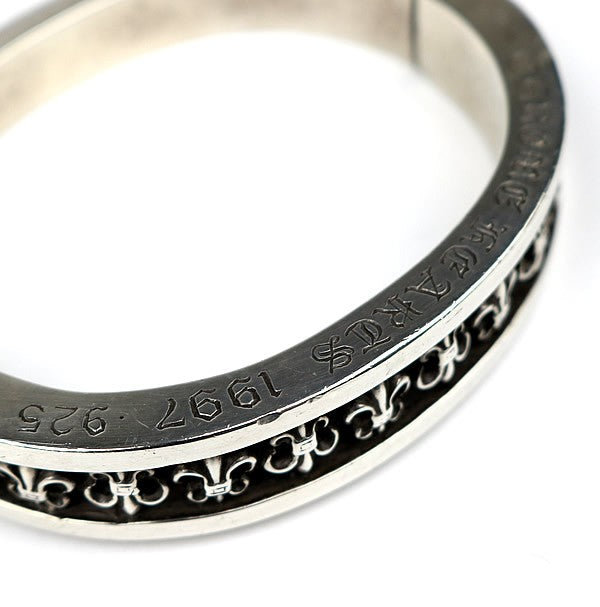 CHROME HEARTS V-Band BS Fleur Silver Bracelet Size ONE SIZE