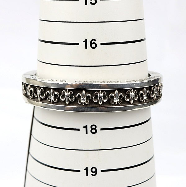 CHROME HEARTS V-Band BS Fleur Silver Bracelet Size ONE SIZE
