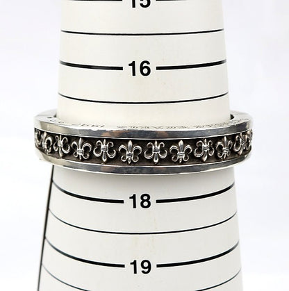 CHROME HEARTS V-Band BS Fleur Silver Bracelet Size ONE SIZE