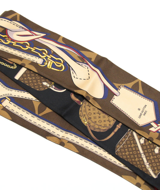Louis Vuitton Bandeau Tribute To Silk Scarf Black