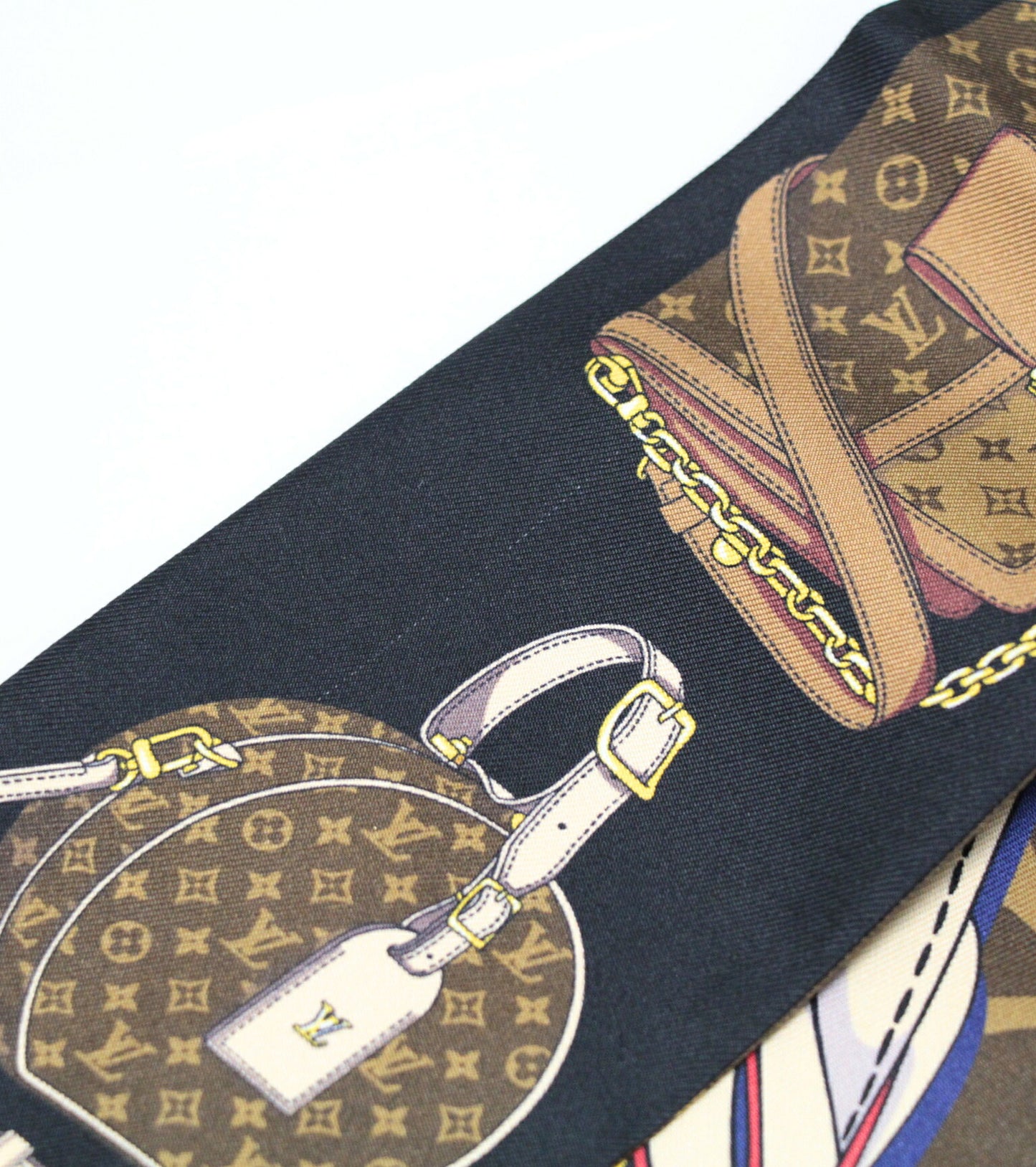 Louis Vuitton Bandeau Tribute To Silk Scarf Black