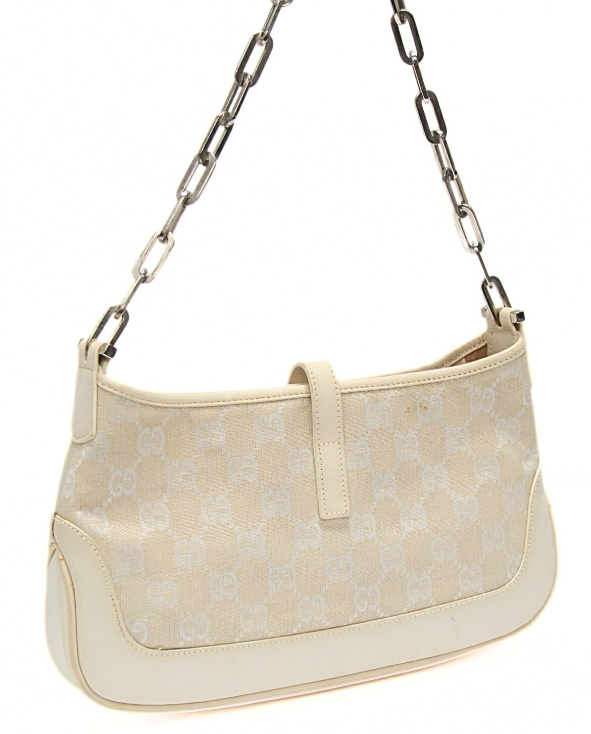 GUCCI Jackie GG Canvas Leather Shoulder Bag Size ONE SIZE