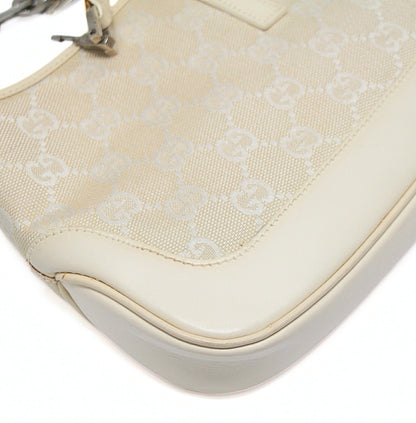 GUCCI Jackie GG Canvas Leather Shoulder Bag Size ONE SIZE