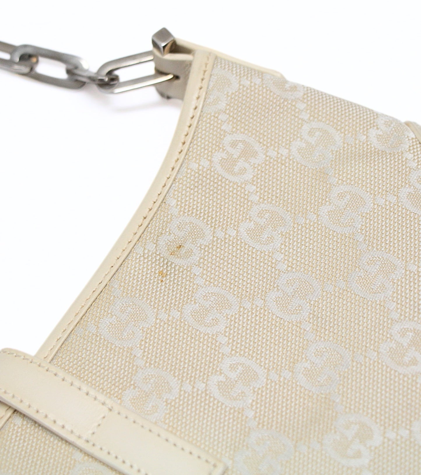 GUCCI Jackie GG Canvas Leather Shoulder Bag Size ONE SIZE