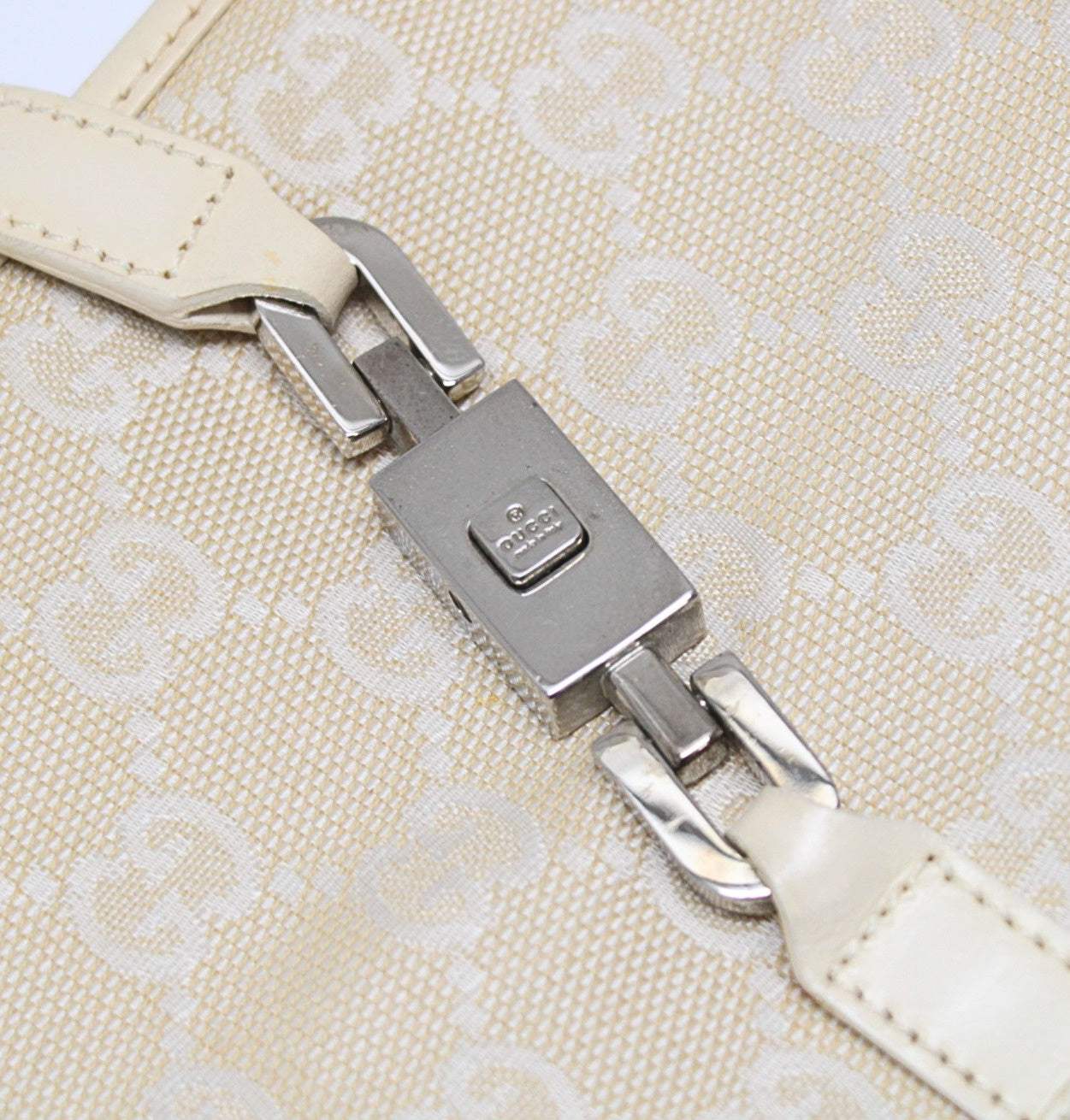 GUCCI Jackie GG Canvas Leather Shoulder Bag Size ONE SIZE