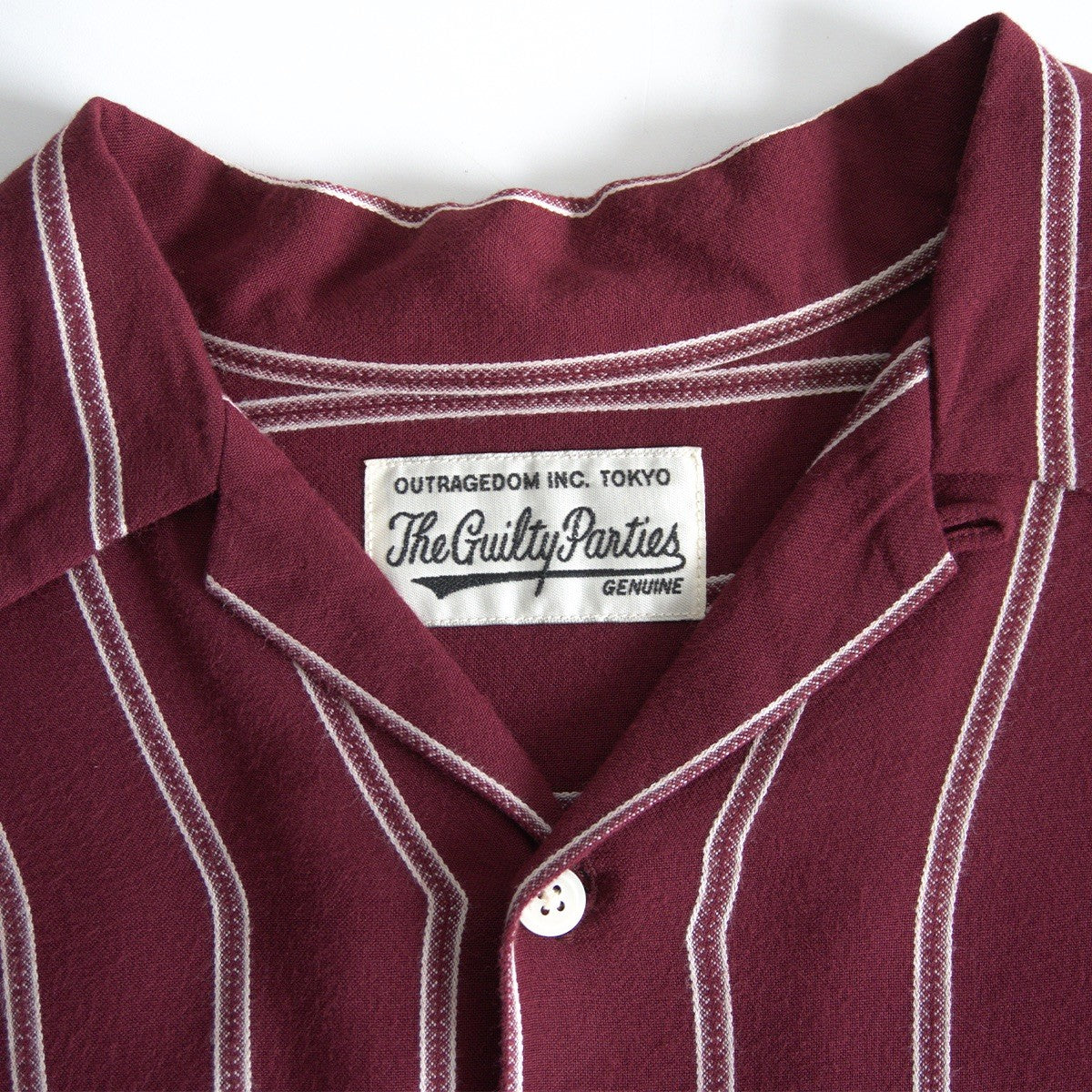 Wacko Maria Striped Open Collar Shirt Size S
