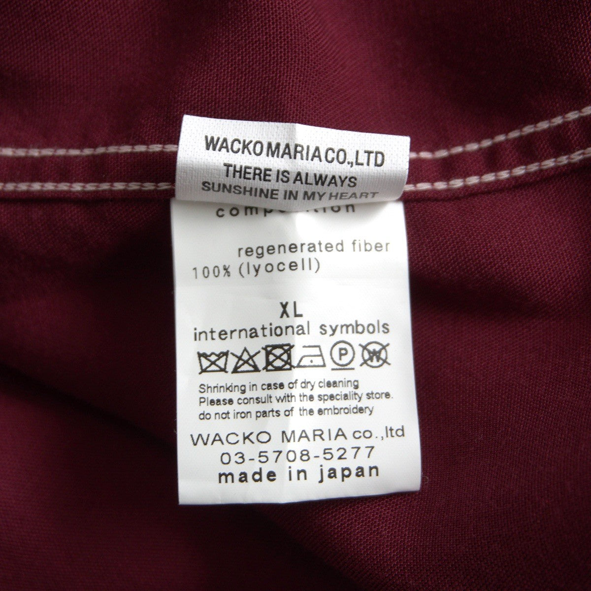 Wacko Maria 50s Long Sleeve Camp Shirt Size XL