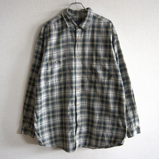 PATAGONIA 90s Organic Cotton Ombre Check Shirt Size L