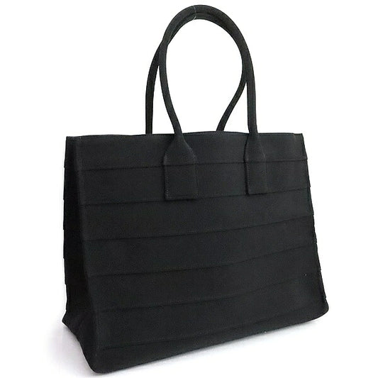 Salvatore Ferragamo Canvas Beach Bag Black Size ONE SIZE