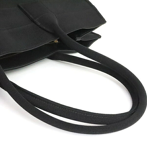 Salvatore Ferragamo Canvas Beach Bag Black Size ONE SIZE