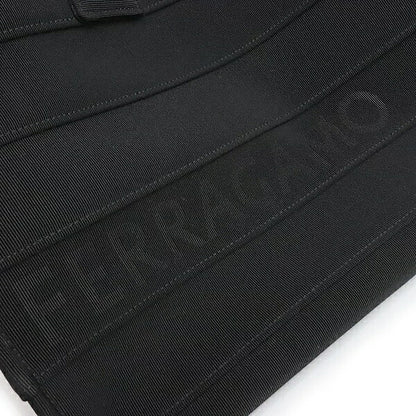 Salvatore Ferragamo Canvas Beach Bag Black Size ONE SIZE