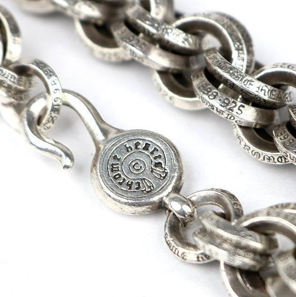 CHROME HEARTS Double B Ring Silver 20 In. Size ONE SIZE