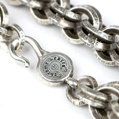 CHROME HEARTS Double B Ring Silver 20 In. Size ONE SIZE