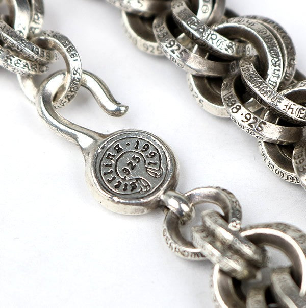 CHROME HEARTS Double B Ring Silver 20 In. Size ONE SIZE