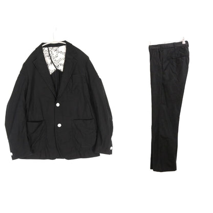 NUMBER (N)INE Cotton 3-Piece Suit Jacket Black Size 3/3/3