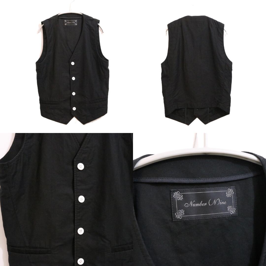 NUMBER (N)INE Cotton 3-Piece Suit Jacket Black Size 3/3/3