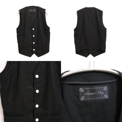 NUMBER (N)INE Cotton 3-Piece Suit Jacket Black Size 3/3/3