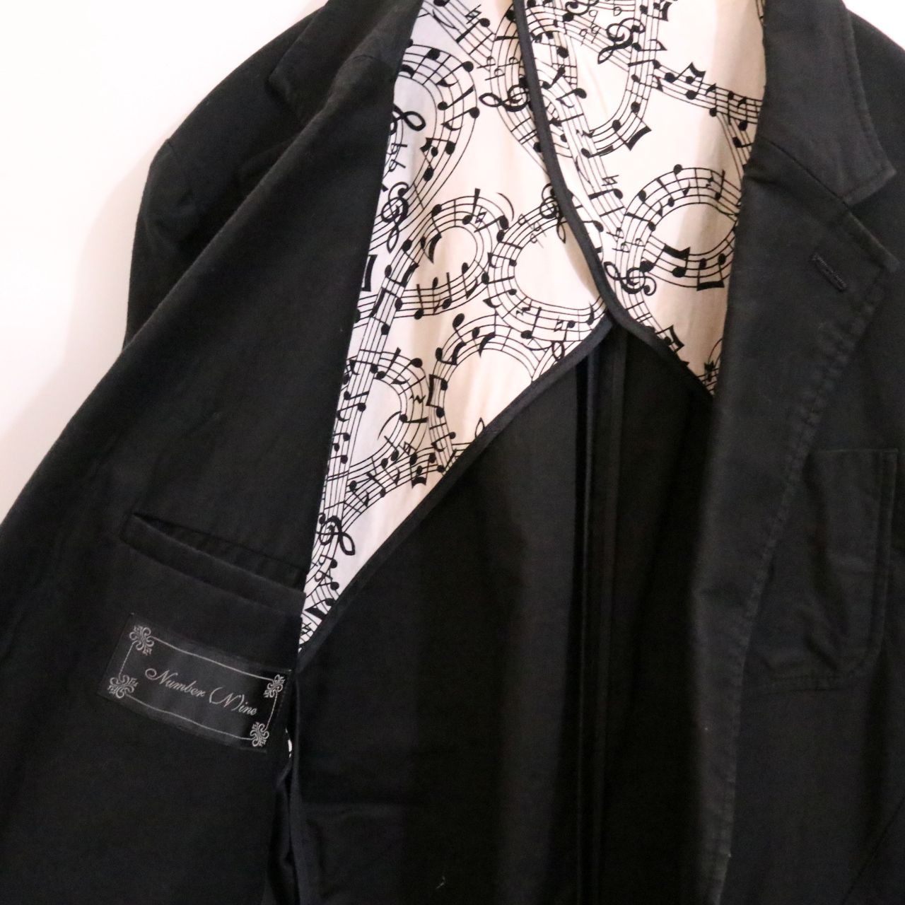 NUMBER (N)INE Cotton 3-Piece Suit Jacket Black Size 3/3/3