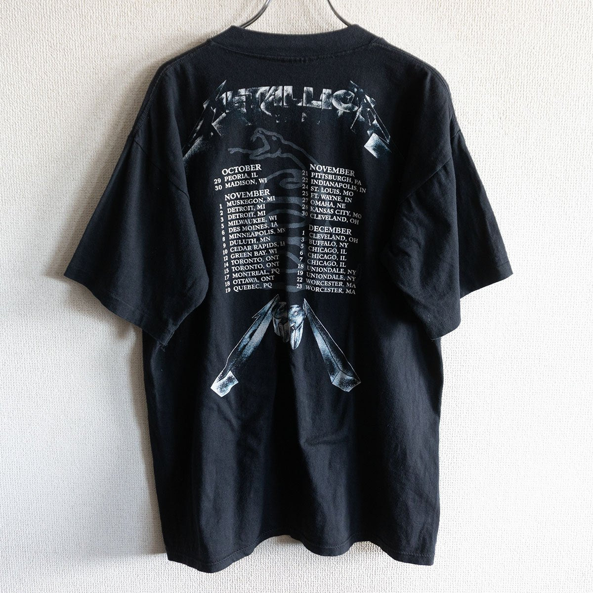 Metallica 90S 1991 Tour Tee T-Shirt Size L