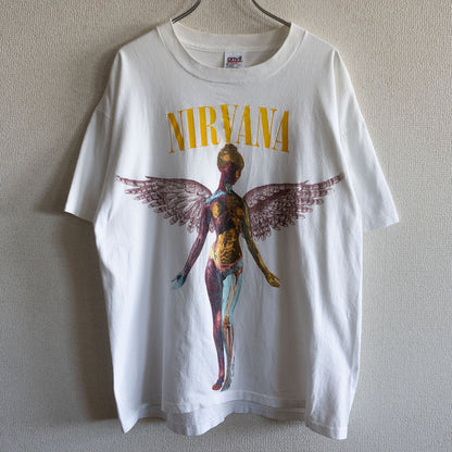 NIRVANA IN UTERO T 90S Nirvana In Utero Tee T-Shirt Size L