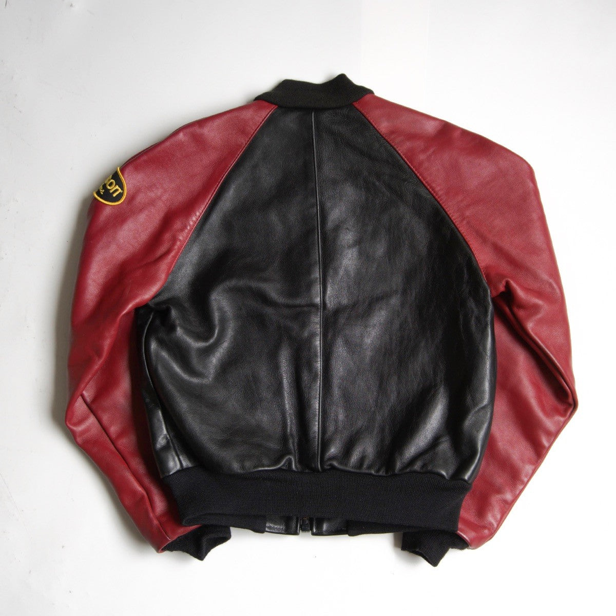 VANSON All-leather varsity jacket Black Size 38