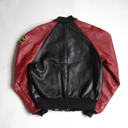 VANSON All-leather varsity jacket Black Size 38