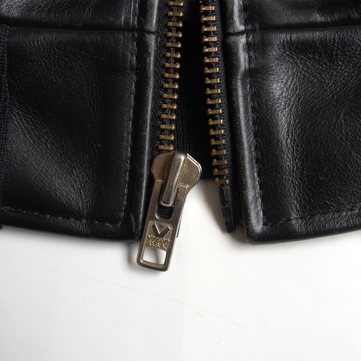 VANSON All-leather varsity jacket Black Size 38