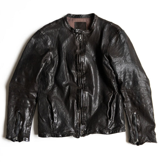 ISAMU KATAYAMA BACKLASH Double Dye Leather Riders Jkt Size L