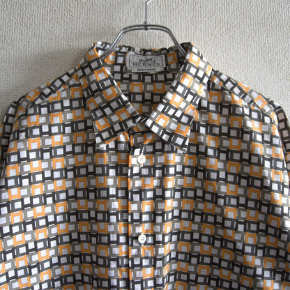 Hermes H Monogram Cotton Shirt Size 42