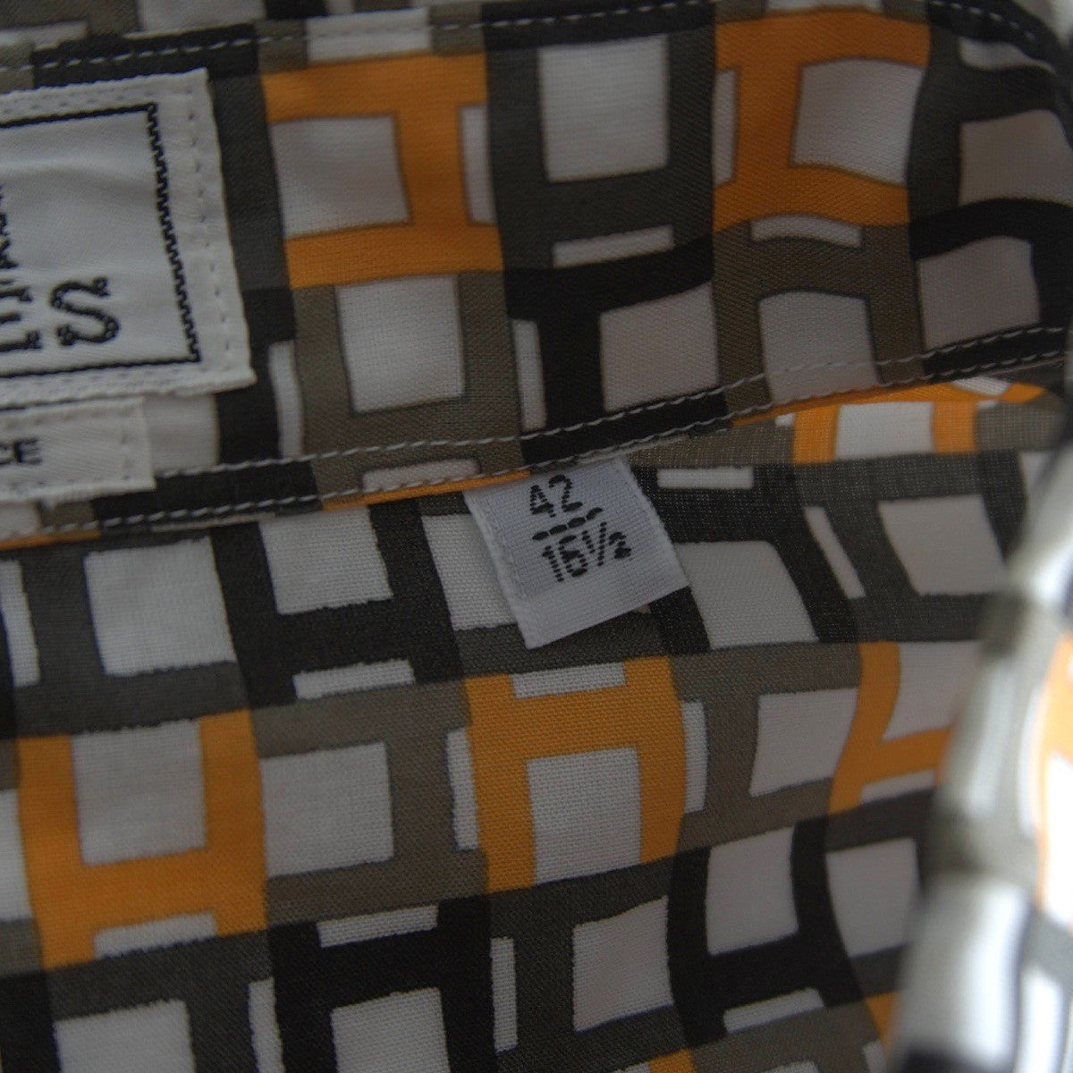Hermes H Monogram Cotton Shirt Size 42