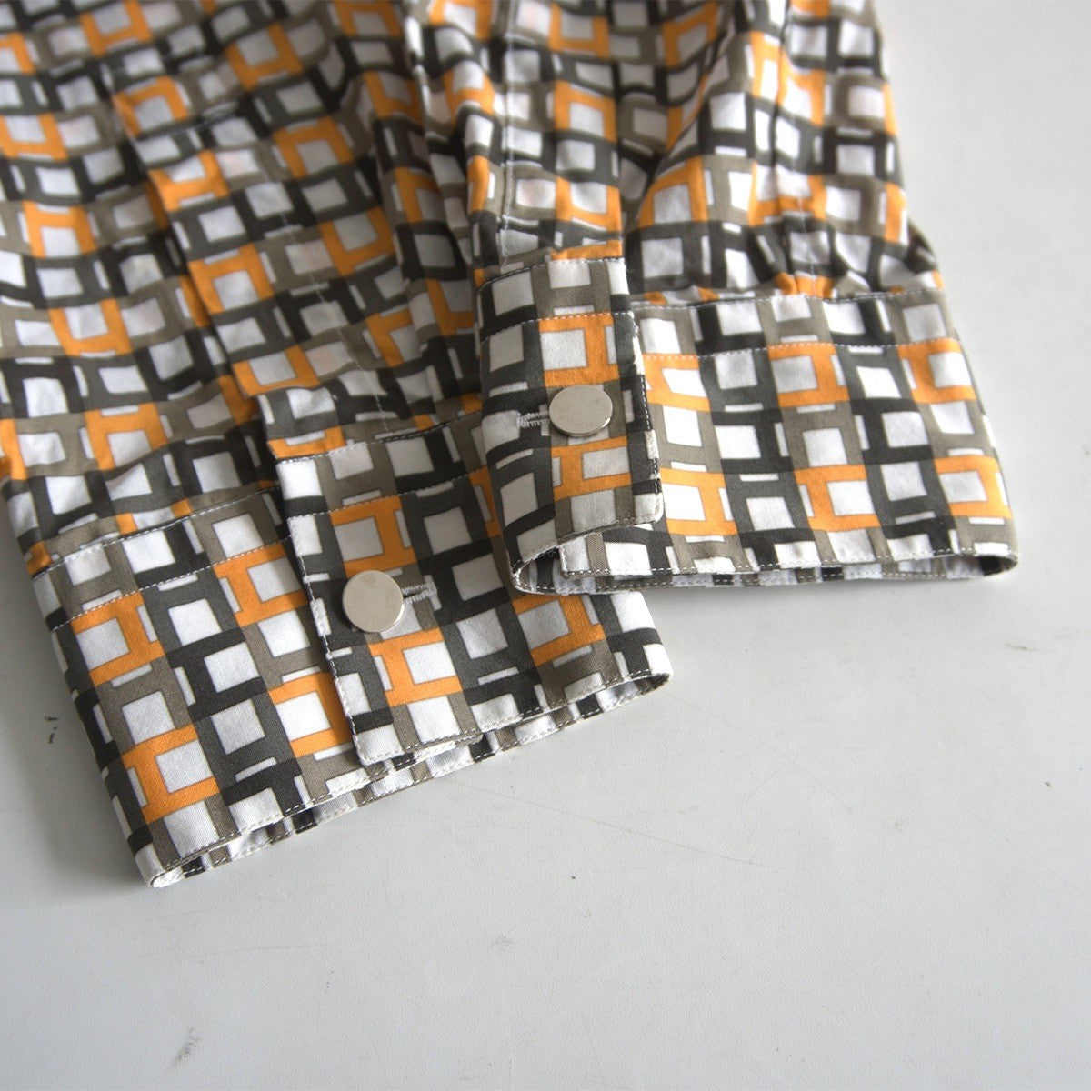 Hermes H Monogram Cotton Shirt Size 42