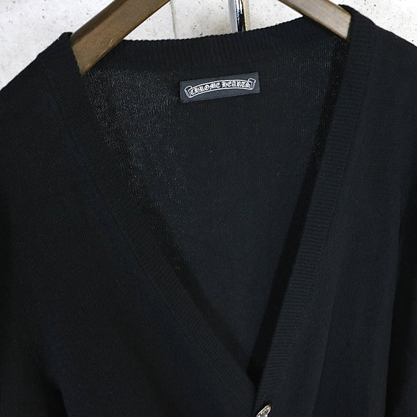 CHROME HEARTS Cashmere Cross Patch Cardigan Black Size M