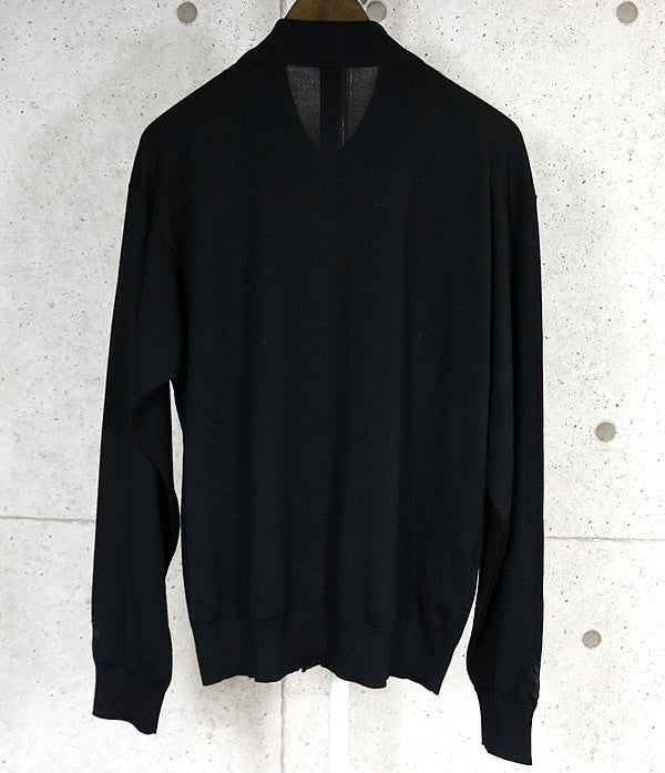 CHROME HEARTS Collared Cashmere Silk Patch Cardigan Size M