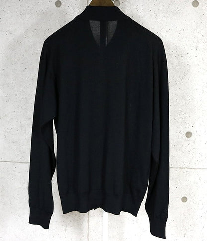 CHROME HEARTS Collared Cashmere Silk Patch Cardigan Size M