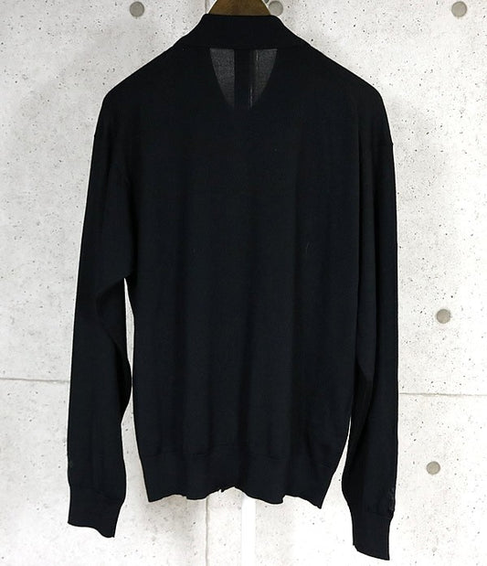 CHROME HEARTS Collared Cashmere Silk Patch Cardigan Size M