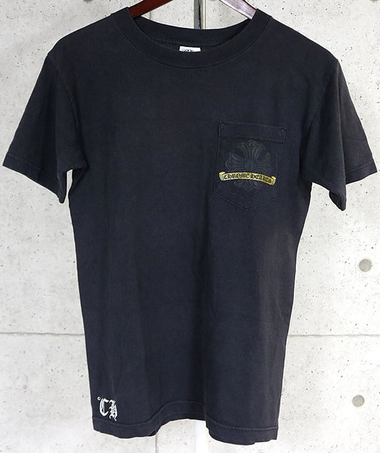 CHROME HEARTS Vintage Horseshoe CH T-Shirt Black/Gold Size S