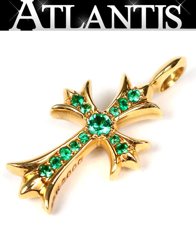 CHROME HEARTS 22K Tiny Fat Emerald Pendant Size ONE SIZE