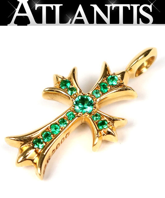 CHROME HEARTS 22K Tiny Fat Emerald Pendant Size ONE SIZE